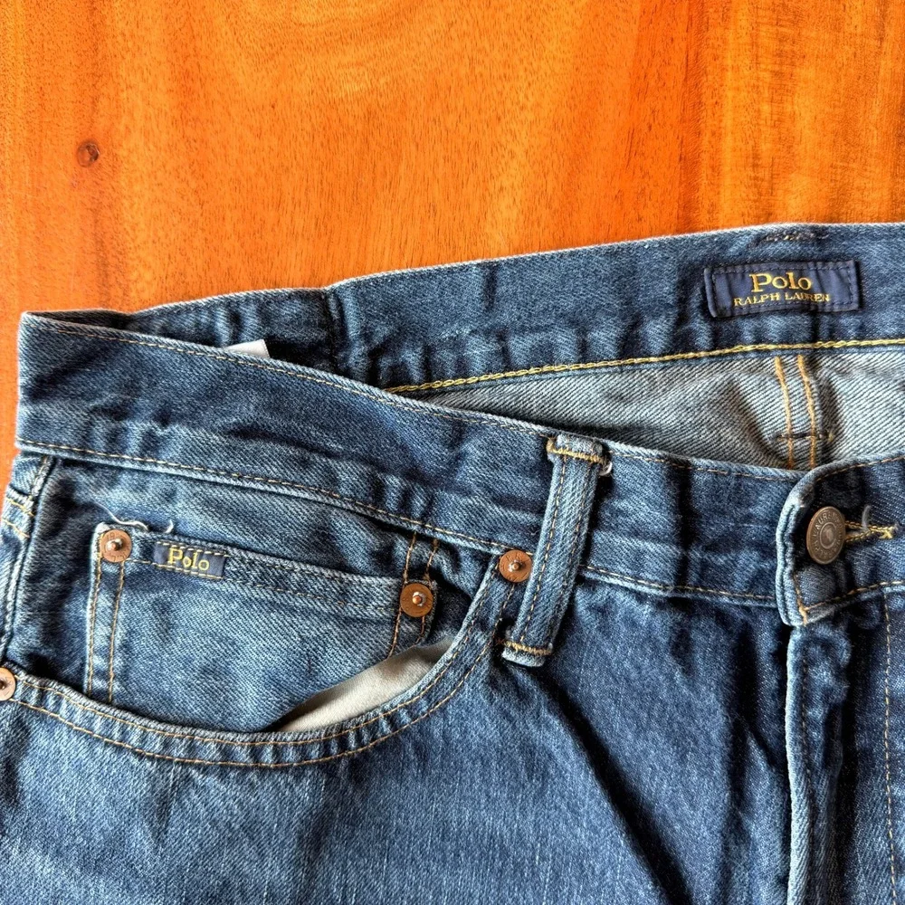 Polo Ralph Lauren‎ Men's Blue Hampton Relaxed Straight Leg Jeans Size 36x32